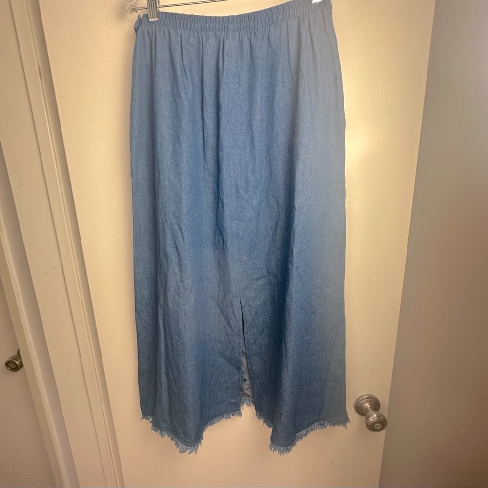 Napa Valley Denim Boho Embroidered Geometric Trim Vintage 90’s/Y2K Skirt NWT 12 - Picture 6 of 15